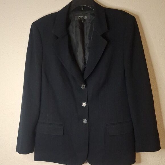 Kasper Women's Black Blazer size 12 - Picture 1 of 6